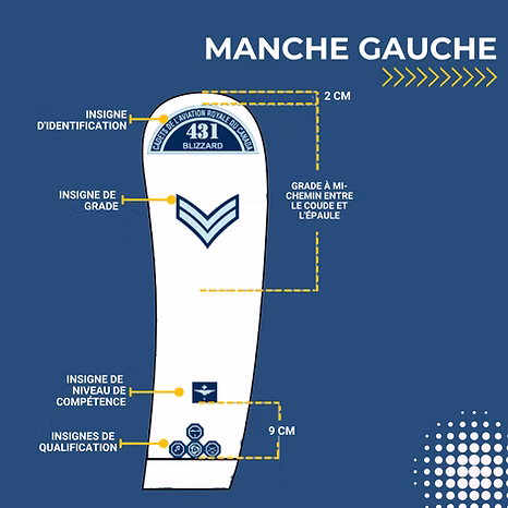 Manche gauche de la vareuse